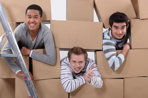 Local van service helping with a flat move in West Kensington