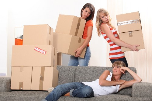 Waste removal and disposal for a moving service