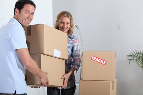 West Kensington moving service loading furniture carefully